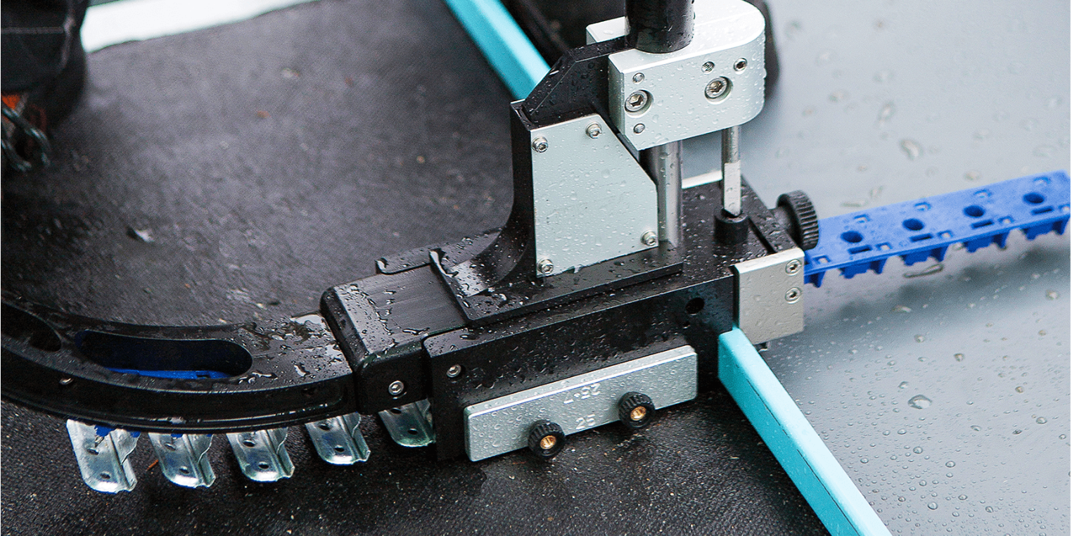 Bjarnes System tool for clip installation on standing seam metal roofing.