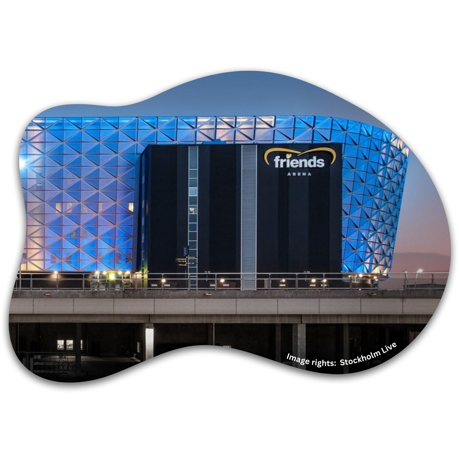 Exterior of Friends Arena in Stockholm.